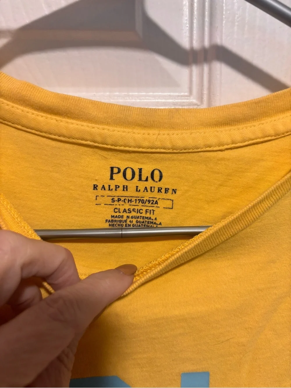 Polo by Ralph Lauren Yellow Tee with Light Blue Logo